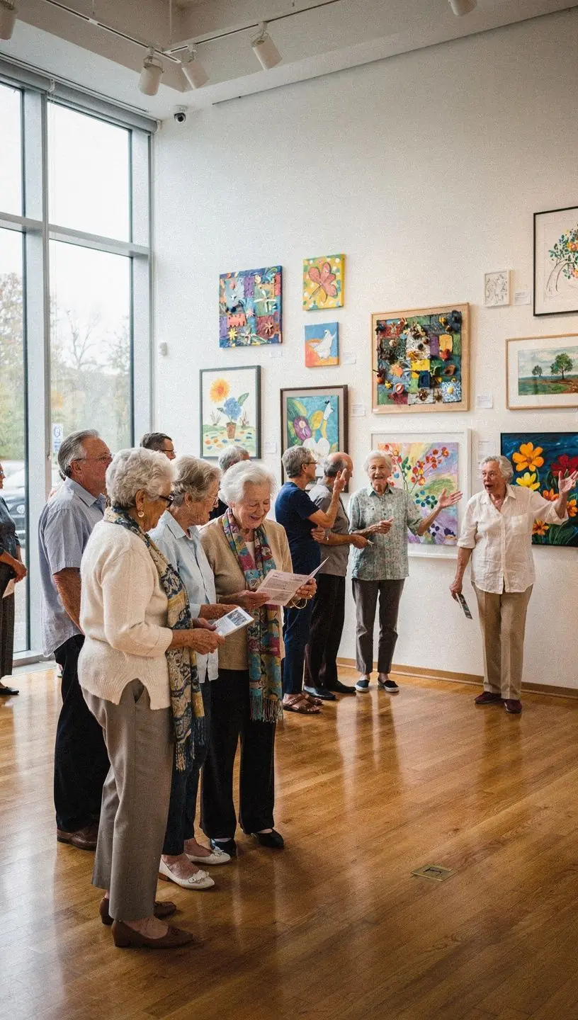 Active seniors exploring adaptation program options