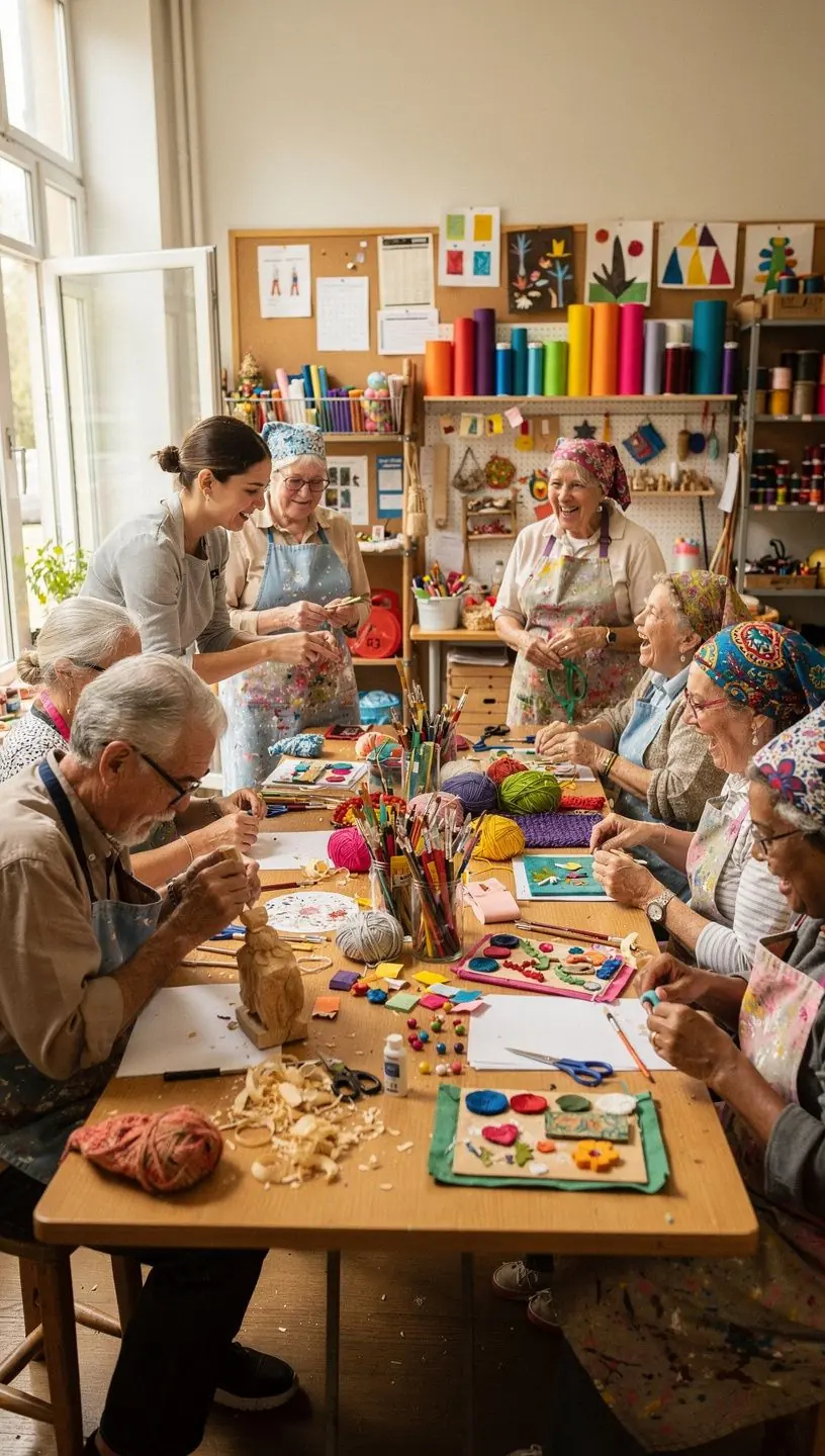 Older adults dancing together, setting fitness goals