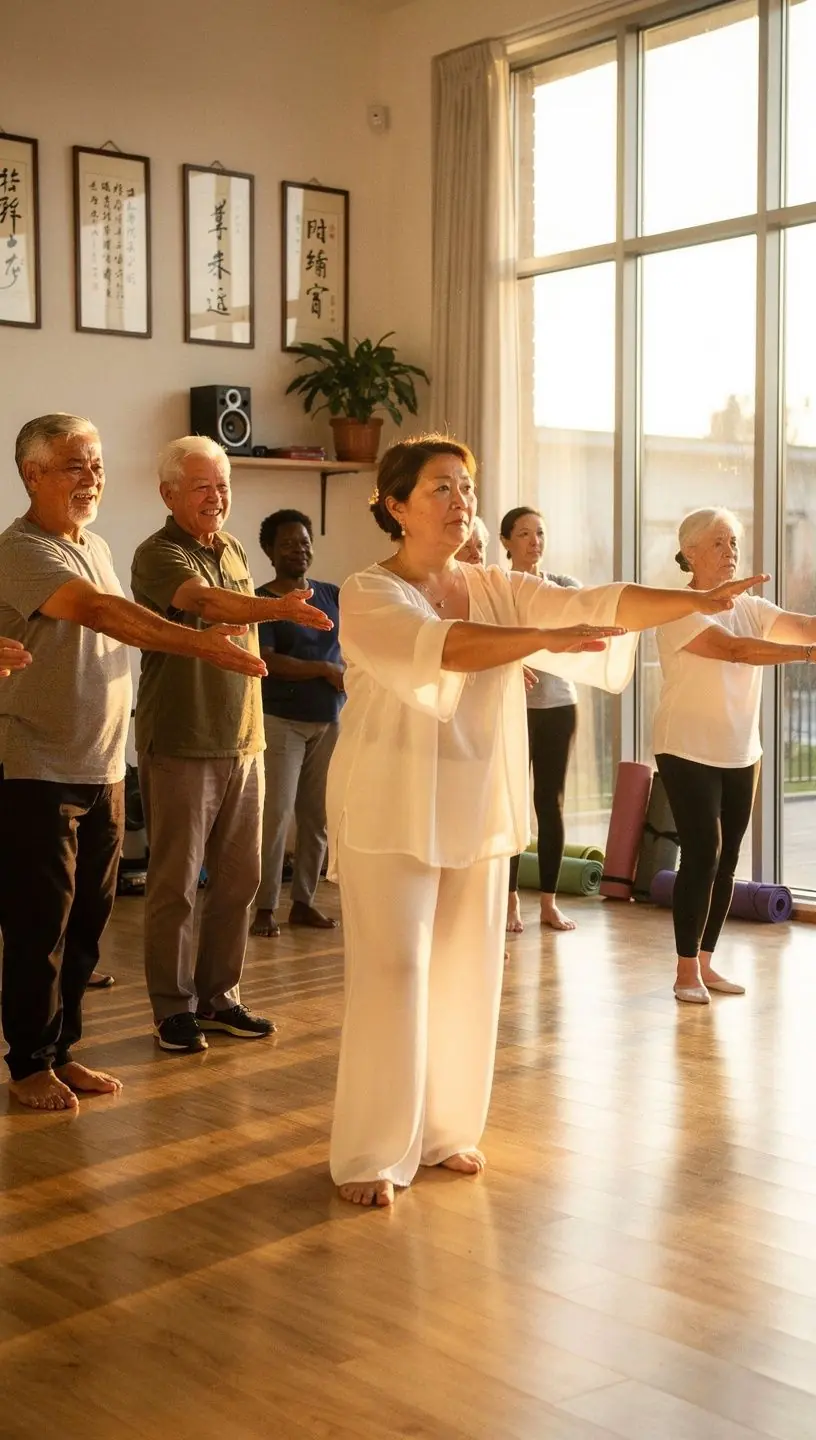 Elderly couples enjoying social dance gathering together.
